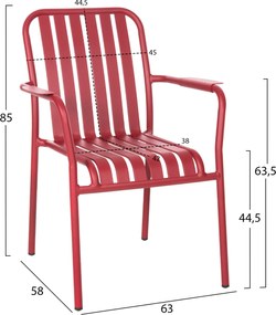 ΠΟΛΥΘΡΟΝΑ ΑΛΟΥΜΙΝΙΟΥ RACHEL HM6088.05 KOKKINH 63x58x85Υεκ.