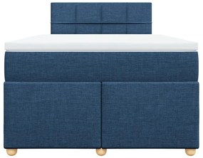 ΚΡΕΒΑΤΙ BOXSPRING ΜΕ ΣΤΡΩΜΑ ΜΠΛΕ 120X190 ΕΚ. ΥΦΑΣΜΑΤΙΝΟ 3286625