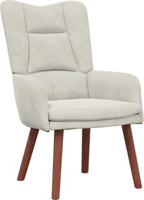 vidaXL Πολυθρόνα Κρεμ 63 x 67 x 94 εκ. Βελούδο