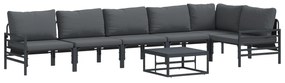 vidaXL Σετ Καναπέ Κήπου 7 pcs Ανθρακί Ατσάλι