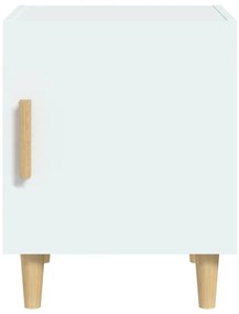 vidaXL Κομοδίνο Λευκό από Επεξεργασμένο Ξύλο