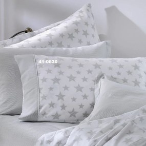 Μαξιλαροθήκες Παιδικές 768 Σετ 2τμχ 41-0830 White - Grey Down Town 52X75 100% Cotton Satin