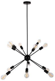 CEILING PENDANT MULTILIGHT  BLACK METAL Φ85x115H cm. 85x85x115 εκ.