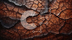 Intra Συλλεκτικό Ξύλινο Παζλ Plywood 4mm - Λεπτομερής κοντινό πλάνο υφής ραγισμένου και ξηρού ξύλου Σε Ξύλινο Κουτί - Διαστάσεις: 10x10 cm – 25 κομμάτια