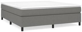 vidaXL Κρεβάτι Boxspring με Στρώμα Σκούρο Γκρι 160x200 εκ Υφασμάτινο