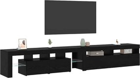 vidaXL Ντουλάπι TV 2 pcs Μαύρη Οξυά Επεξεργασμένο Ξύλο