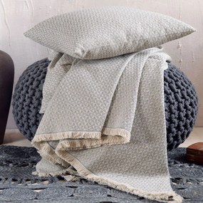 Ριχτάρι Reeves Grey Ρυθμός Τριθέσιο 180x280cm Βαμβάκι-Πολυέστερ