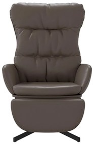 vidaXL Πολυθρόνα Relax Καφέ από Συνθετικό Δέρμα με ένα Υποπόδιο