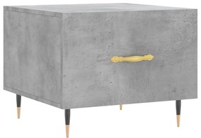 vidaXL Τραπεζάκι Σαλονιού Γκρι Σκυροδ. 50 x 50 x 40 εκ. Επεξεργ. Ξύλο