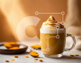 Σετ των 2 Intra Συλλεκτικό Ξύλινο Παζλ Plywood 4mm - Φλιτζάνι καφέ με σαντιγί και κανέλα στο πλάι Σε Ξύλινο Κουτί - Διαστάσεις: 10x10 cm – 25 κομμάτια