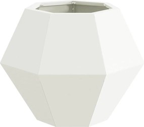 vidaXL Γλάστρα 2 τμχ. Λευκό 50 x 50 x 40 cm Ατσάλι