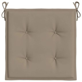 Μαξιλάρια Καρέκλας Κήπου 2 τεμ. Taupe 50x50x3 εκ. Oxford Ύφασμα - Μπεζ-Γκρι