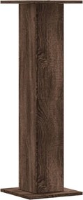 vidaXL Βάσεις Φυτών 2 Τεμ. Καφέ Δρυς 30x30x95 εκ. Επεξεργασμένο Ξύλο