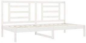 vidaXL Καναπές Κρεβάτι Χωρίς Στρώμα Λευκό 90x200 εκ. Μασίφ Ξύλο Πεύκου