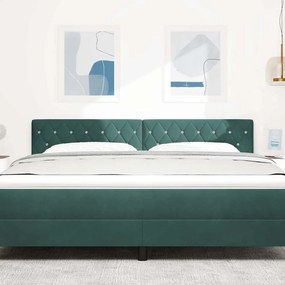 vidaXL Βελούδινο Κεφαλάρι Argyle Σκούρο πράσινο 180 cm Βελούδο