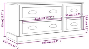 ΈΠΙΠΛΟ ΤΗΛΕΟΡΑΣΗΣ ΚΑΦΕ ΔΡΥΣ 100 X 35,5 X 45 ΕΚ. ΕΠΕΞ. ΞΥΛΟ 816455