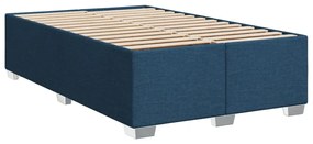 Κρεβάτι Boxspring με Στρώμα Μπλε 120x200 εκ. Υφασμάτινο - Μπλε