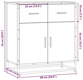 ΣΥΡΤΑΡΙΕΡΑ ΜΑΥΡΟ 68X35X76 CM ΚΑΤΑΣΚΕΥΑΣΜΕΝΟ ΞΥΛΟ 848979