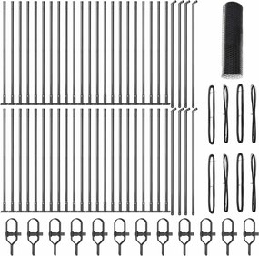 vidaXL Στύλος Περιφράξεων Γκρι 100 x 0,8 μ (25 χιλ δίκτυο)