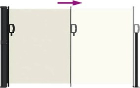 vidaXL Σκίαστρο Πλαϊνό Συρόμενο Κρεμ 117 x 300 εκ.