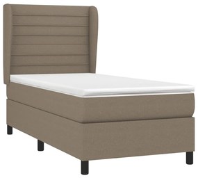 ΚΡΕΒΑΤΙ BOXSPRING ΜΕ ΣΤΡΩΜΑ TAUPE 90X190 ΕΚ.ΥΦΑΣΜΑΤΙΝΟ 3128009