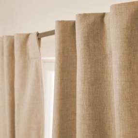 Κουρτίνα συσκότισης από πλυμένο λινό, με κρυφές θηλιές στο τελείωμα, Private