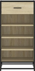 vidaXL Παπουτσοθήκη Sonoma Δρυς 48x38x97,5 εκ. Επεξεργασμένο Ξύλο