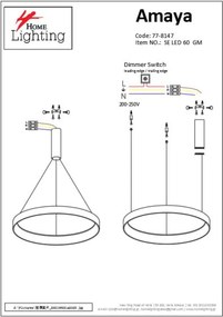 SE LED 60 AMAYA PENDANT GOLD MAT Ε5