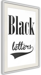 Αφίσα - Black Lettering - 30x45 - Μαύρο - Με πασπαρτού