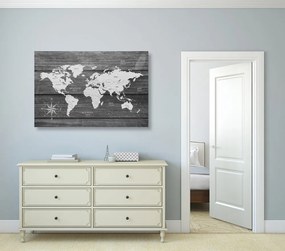 Εικόνα στο χάρτη από φελλό με ξύλινο φόντο - 120x80  wooden