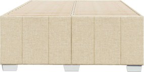 vidaXL Πλαίσιο Κρεβατιού χωρίς στρώμα Κρέμα 120x190 εκ. Υφασμάτινο