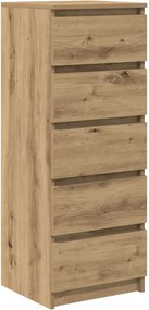 vidaXL Συρταριέρα με Συρτάρια Τεχνίτης Δρυς 37,5x35x99 εκ. Επεξ. Ξύλο