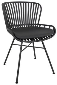 Chair Pozy PP-PU anthracite 50x56x83 εκ.