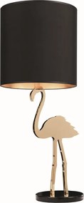 Επιτραπέζιο Φωτιστικό Crazy Flamingo Ø25cm Μαύρο και Χρυσό