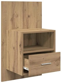 vidaXL Ντουλάπι κρεβατιού 2 pcs artisan δρυς 48.5 x 32.5 x 80 εκ