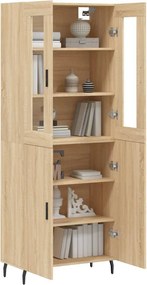 vidaXL Ντουλάπι Sonoma δρυς 69,5 x 34 x 180 εκ. από Επεξεργασμένο Ξύλο
