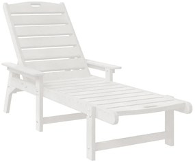 vidaXL Ξαπλώστρες 2 τμχ, Λευκές, 162x53x98.5 εκ., HDPE