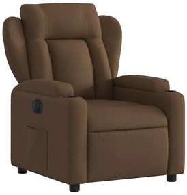 vidaXL Πολυθρόνα Ανακλινόμενη Ηλεκτρική Καφέ Υφασμάτινη