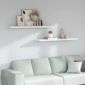 vidaXL Ράφι Τοίχου Επιτοίχιο 2 pcs Λευκό Μάρμαρο 120 x 23,5 x 4 εκ