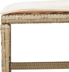 vidaXL Σετ Τραπεζαρίας Κήπου 13 τεμ. Μπεζ Συνθ. Ρατάν με Μαξιλάρια