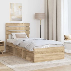 vidaXL Σκελετός Κρεβατιού Sonoma δρυς 100 x 200 cm