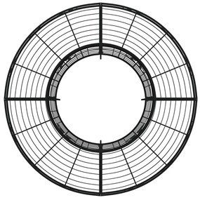 vidaXL Παγκάκι Δέντρου Κυκλικό Μαύρο Ø137 εκ. Ατσάλινο