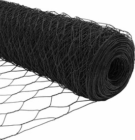 vidaXL Φράχτης Εξαγώνου Γκρι 1,2 x 50 m PVC