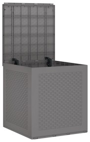 vidaXL Κουτί Αποθήκευσης Κήπου Ανοιχτό Γκρι 55x53x57 cm PP