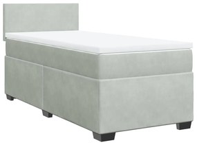 ΚΡΕΒΑΤΙ BOXSPRING ΜΕ ΣΤΡΩΜΑ ΑΝΟΙΧΤΟ ΓΚΡΙ 90X190 ΕΚ. ΒΕΛΟΥΔΙΝΟ 3288480