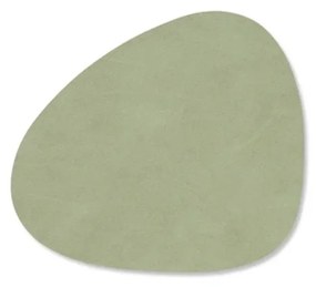 Σουβέρ Glass Mat Curve Nupo / Ανακ. Δέρμα Olive Πράσινο 11x13 cm LIND DNA