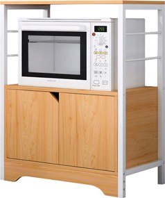 Ραφιέρα Κουζίνας  AMUR Δρυς/Λευκό MDF/Μέταλλο 60x30x70cm