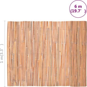 vidaXL Καλαμωτή Περίφραξης 100 x 600 εκ. από Μπαμπού