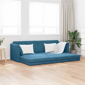 vidaXL Καναπές-κρεβάτι 2 σε 1 Μπλε 213x144x60 εκ Βελούδο