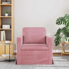 vidaXL Καναπές Ροζ 78 x 78 x 80 εκ. Βελούδο